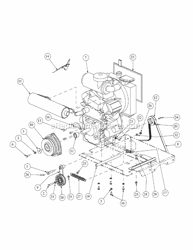 Kawasaki Engine Assembly (May 2004 & Prior) Diagram and Parts List for M60-KW 53AB5GFX750 Cub Cadet Sprayer